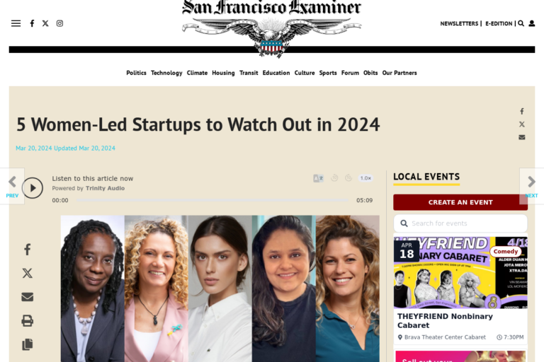 5 Women-Led Startups to Watch Out in 2024 _ Marketplace _ sfexaminer.com